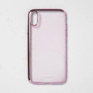 heyday Apple iPhone XR Clear Case with Bumper Frame - Rose Gold NIB